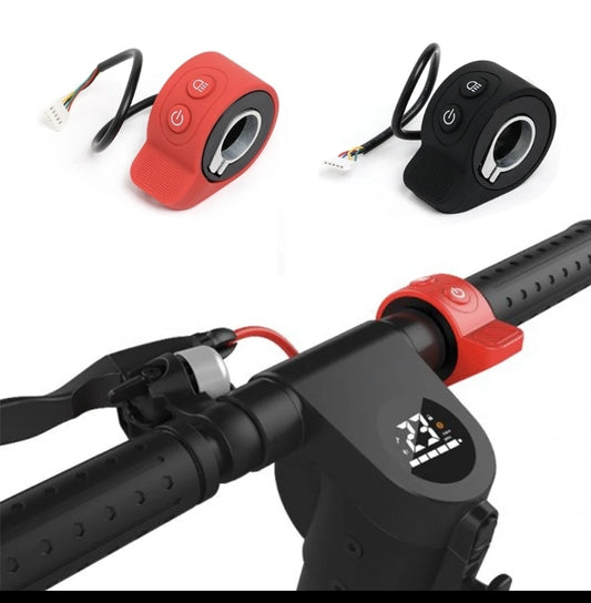 Daumengas oder Daumenbremse mit 2 Taster Rot