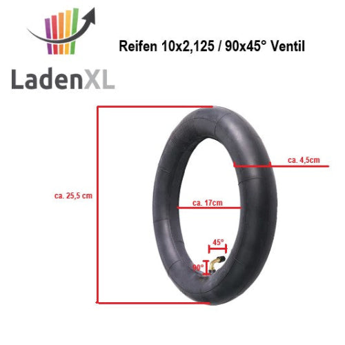 10zoll-Schlauch-10x2,125-Ventil-90°x45°