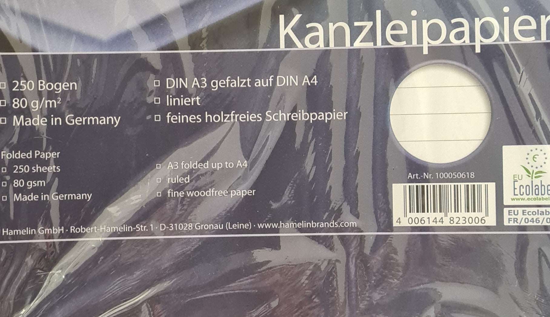 LANDRÉ Kanzleipapier DIN A3/DIN A4 liniert oder Kariert ohne Rand 250 Blatt