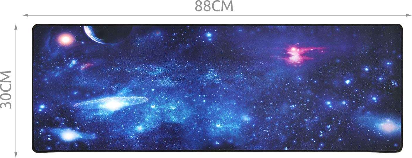 Gaming Mauspad 880x300 mm Tischunterlage rutschfest blau
