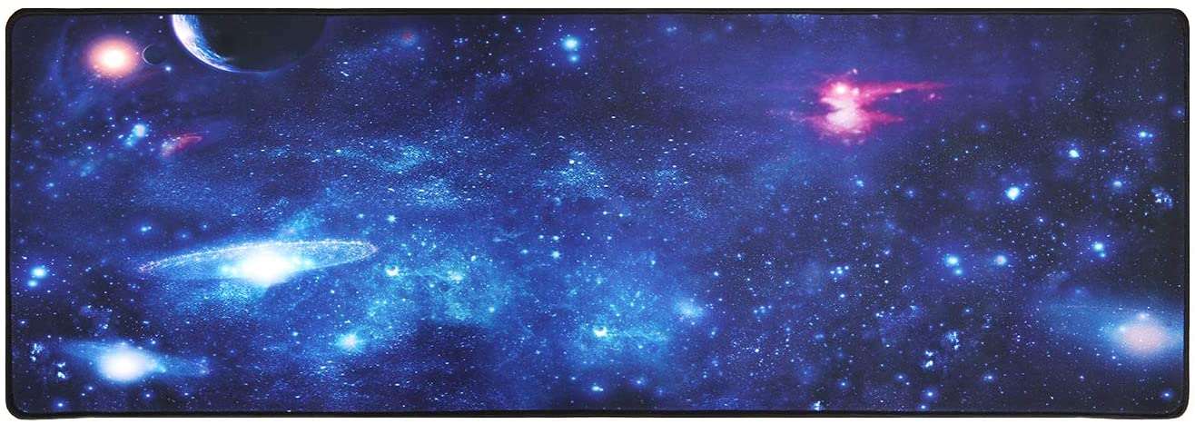 Gaming Mauspad 880x300 mm Tischunterlage rutschfest blau