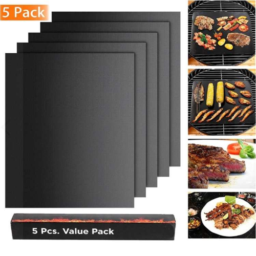 BBQ-Grillmatte-Backpapier-Teflon-5Pcs
