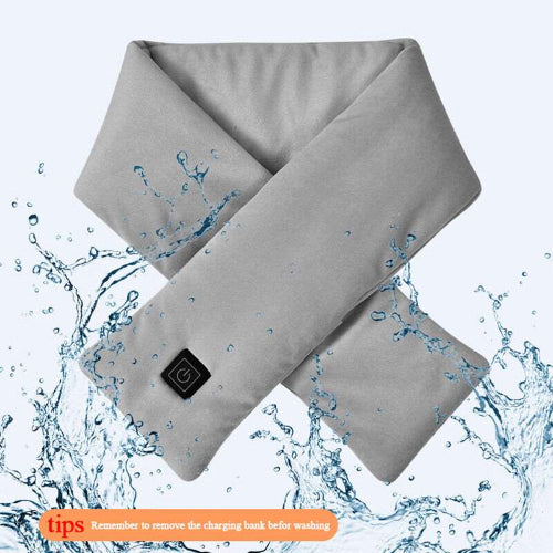 Schal-Hell-Grau-Beheizbar