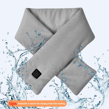 Schal-Hell-Grau-Beheizbar