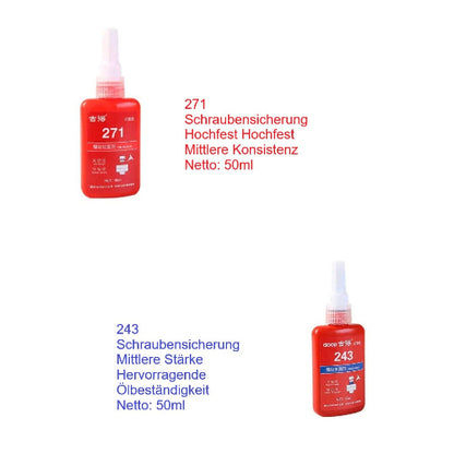 Schraubensicherung-Kleber-Rot-Blau-Scooter