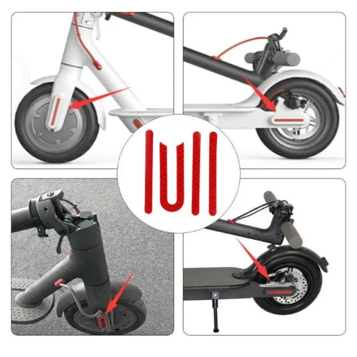 Sticker-Aufkleber-Rot-Reflektierend-Xiaomi-Scooter-Essential